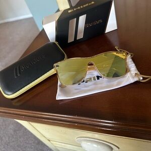 Blenders Eyewear Deion Sanders Prime 21 Gold Sunglasses Polarized MilleniaDX NEW